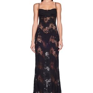 I.AM.GIA Leona dress, worn once. Long, black sheer dress